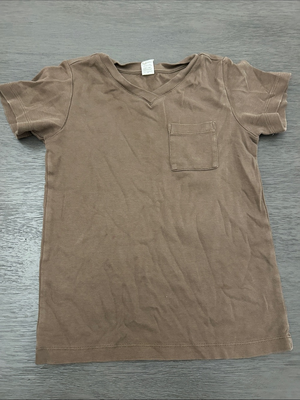 kate quinn Brown V‑Neck Pocket Tee